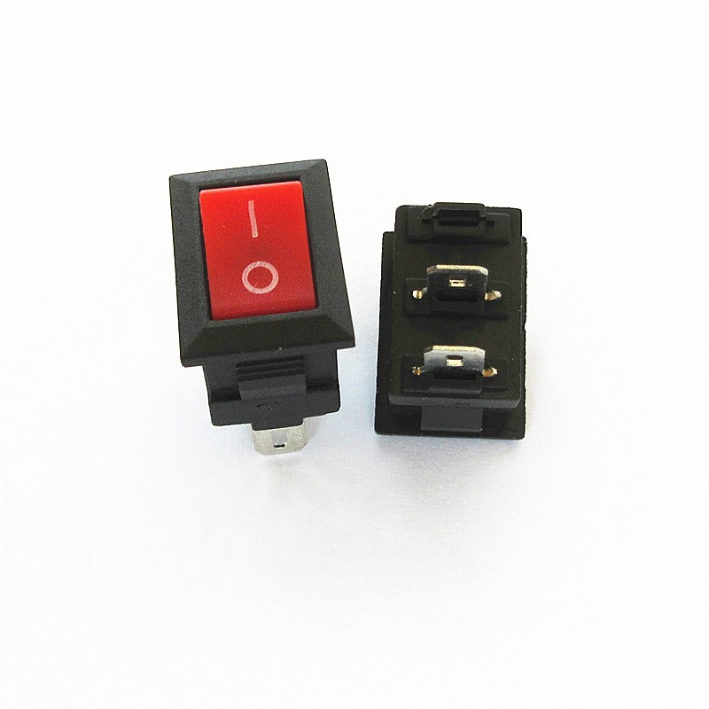 KCD11船型開關2/三檔兩/3腳彎針15*21mm電源翹板小船形開關3A250V